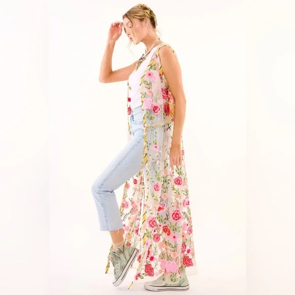Floral Sleeveless Maxi Dress - Picture 2 of 11
